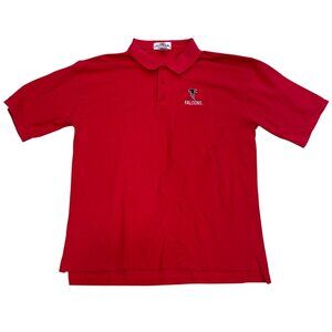 Vintage Antigua Sport Atlanta Falcons Polo Shirt Men's Size XL Pique Cotton Red
